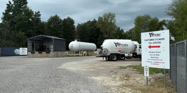 victory propane customer cylinder fill station entrance